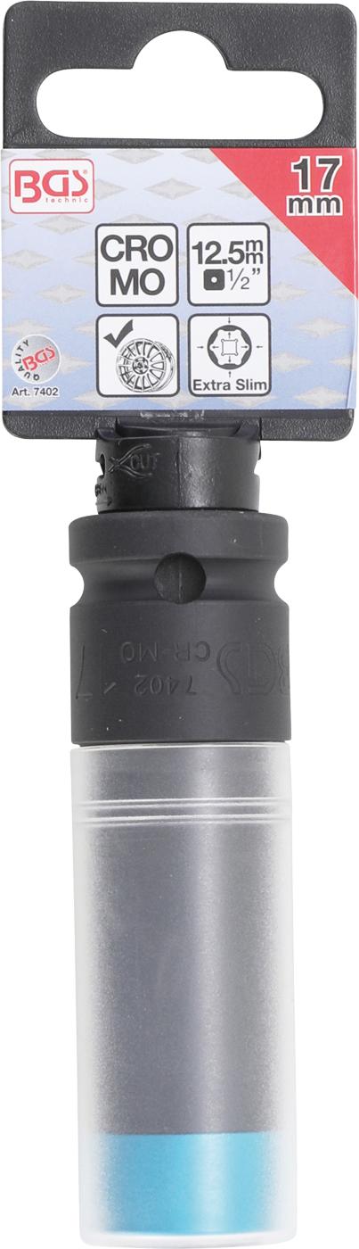 IMPACT SOCKET WITH PROTECTION | ULTRA THIN | 12.5 MM (1/2") | 17 MM (7402)