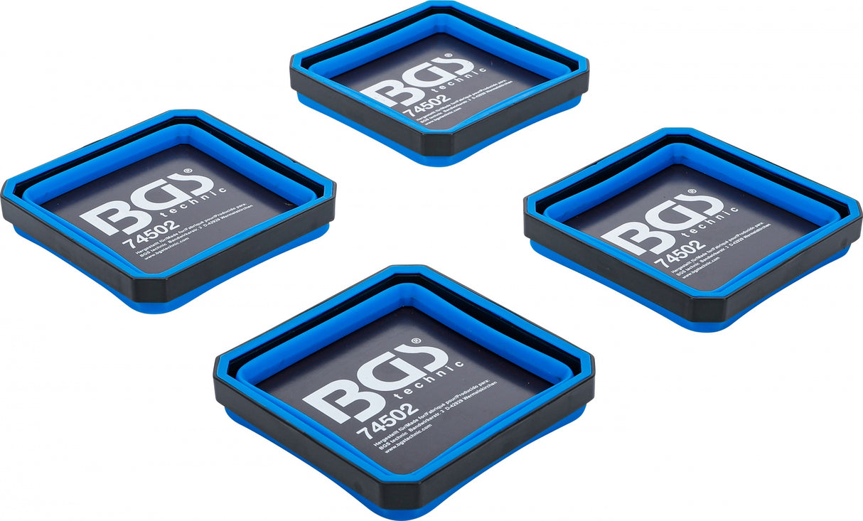 Magnetinių indų rinkinys | Silikonas | lanksčios | 4 vnt. (74502B)