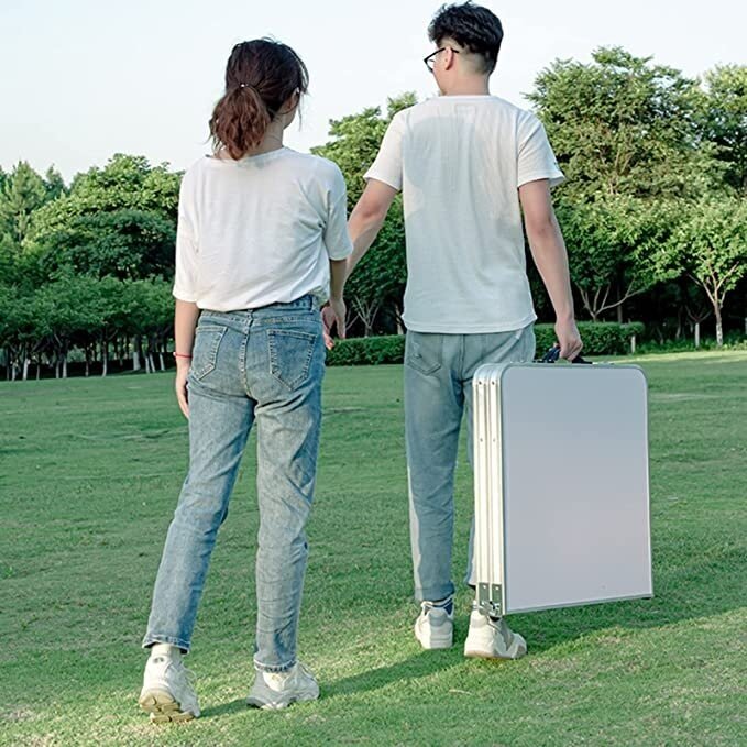 Sulankstomas stalas / prekystalis | aliuminis | kvadratinis vamzdis | reguliuojamas aukštis (LC02)