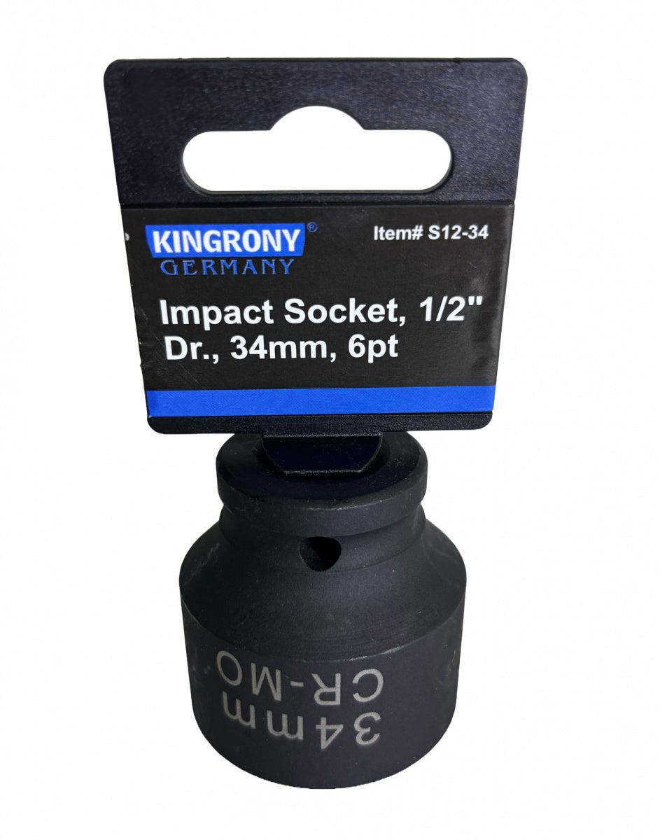 Galvutė smūginė šešiakampė | 12,5 mm (1/2") | 34 mm (S12-34)