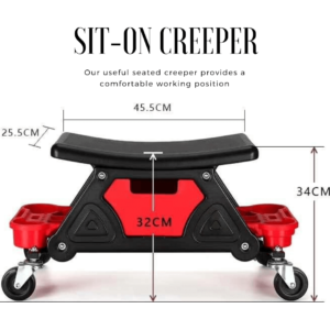 Mechaniko kėdutė | su ratukais ir daiktadėže (SK45)
