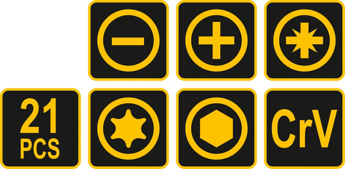 Набор бит с держателем | 21 шт.