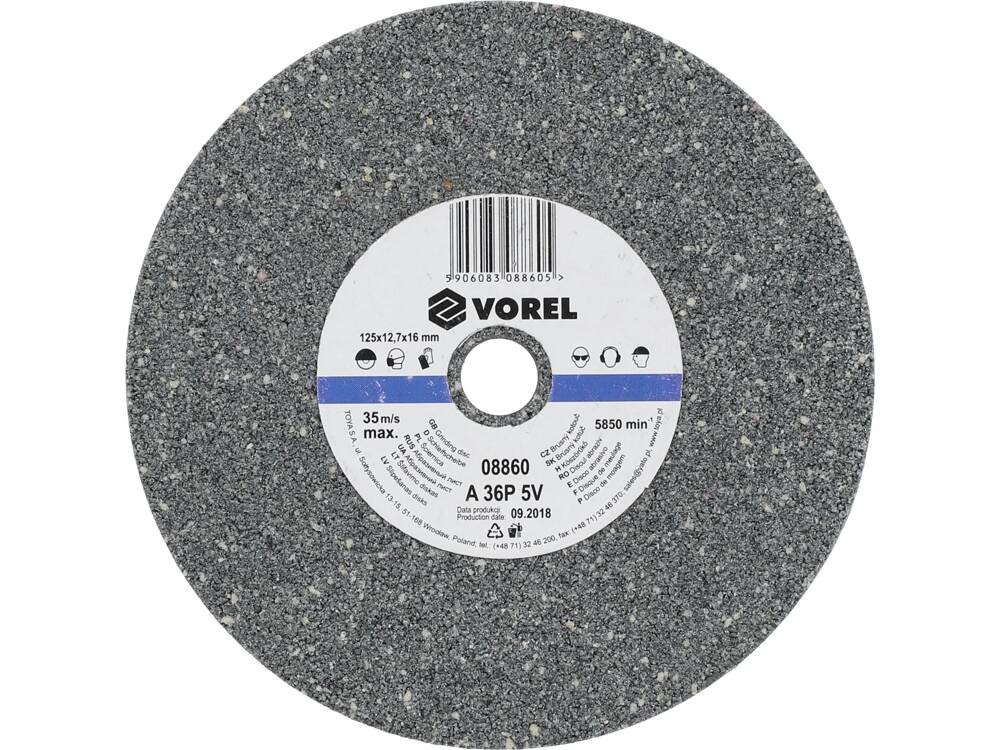 Šlifavimo diskas | grubaus tipo | 125X12.7X17 mm (08860)