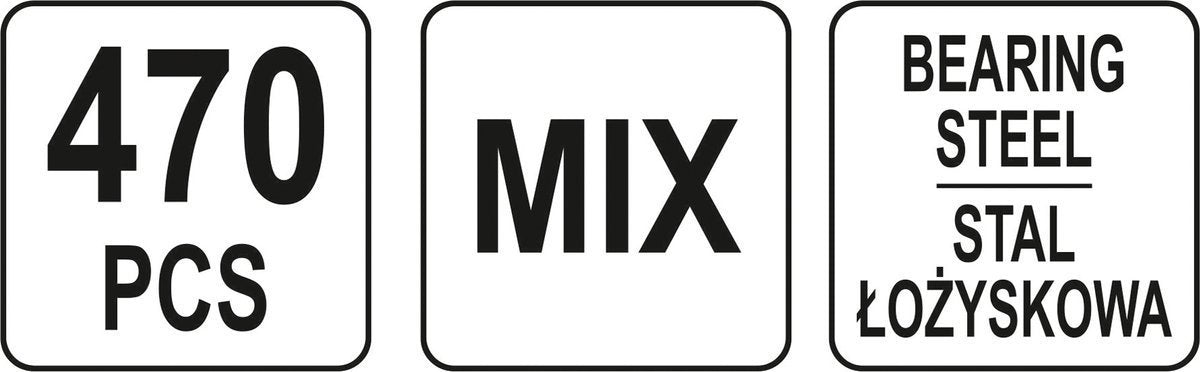 Plieninių šratų asortimentas | 470 vnt. (YT-06680)