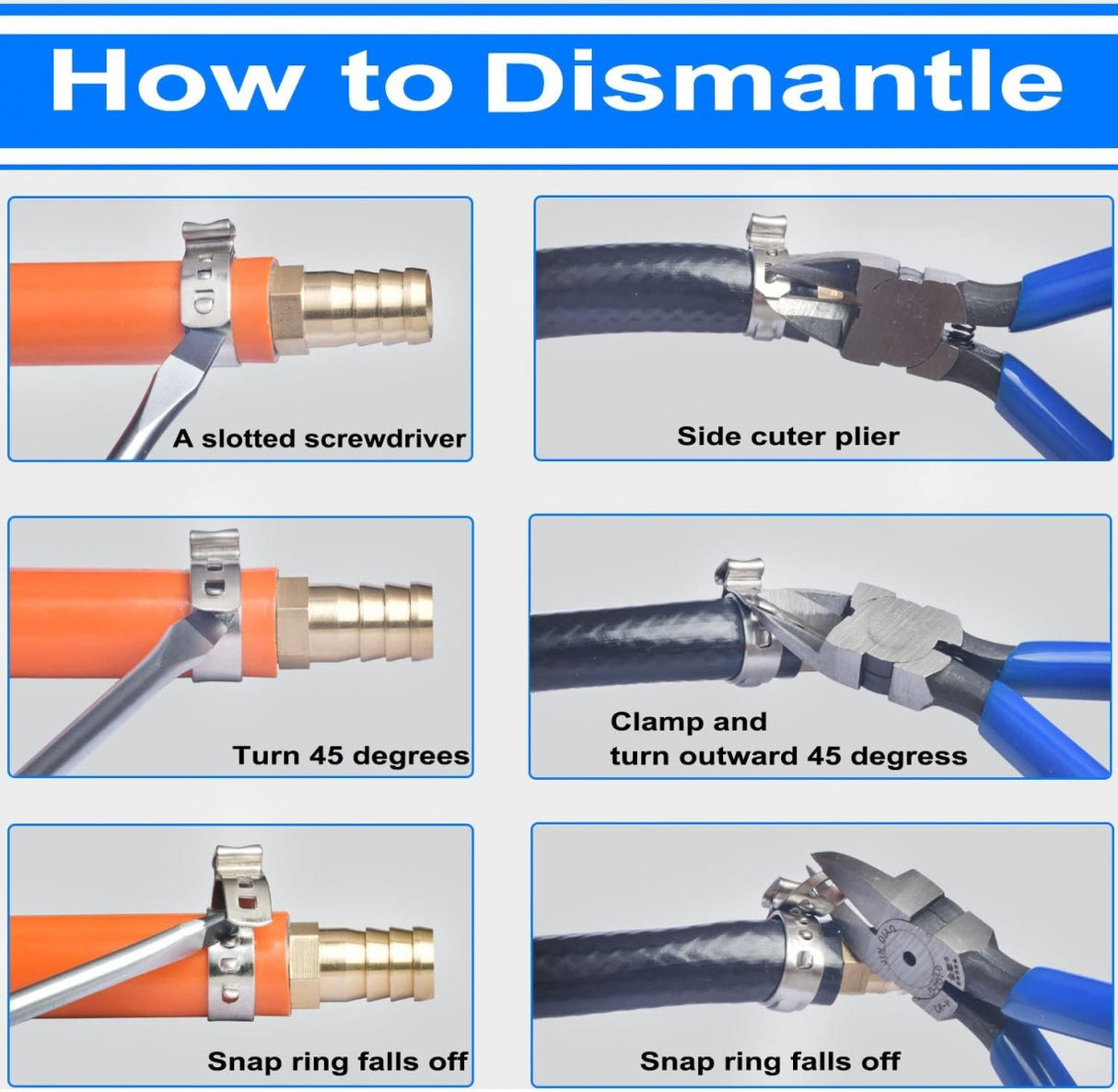 Nerūdijančio plieno sąvaržų užspaudimo replės | PEX CINCH | su rinkiniu (CH31)