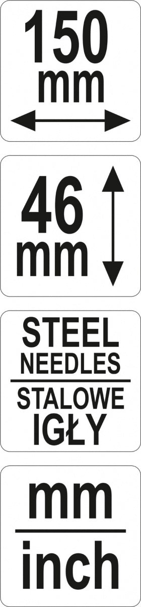 Kontūrų matuoklis | metalas | 150 mm (YT-70870)