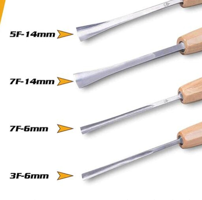 Kaltų medžiui / drožinėjimui rinkinys | 60 Cr-V | 4 vnt. (W4C)