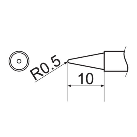 Litavimo antgalis su įmontuotu šildytuvu ir temperatūros jutikliu | tipas T12-B2 (YT-82498)