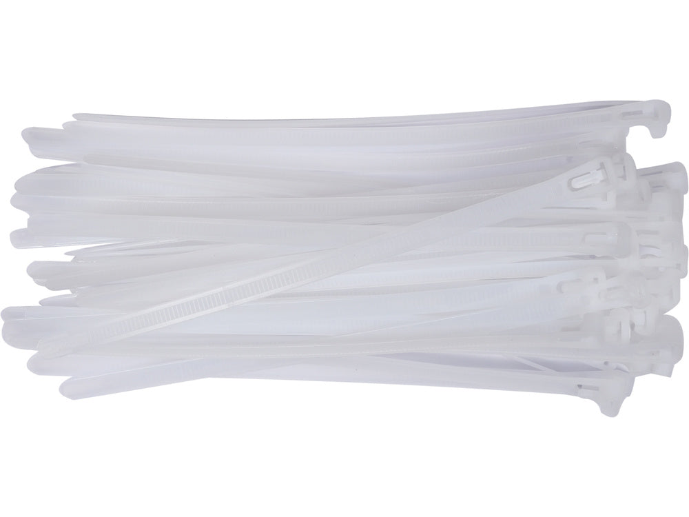 Suveržimo dirželiai balti | 7,6X200 mm | 50 vnt (YT-70663)