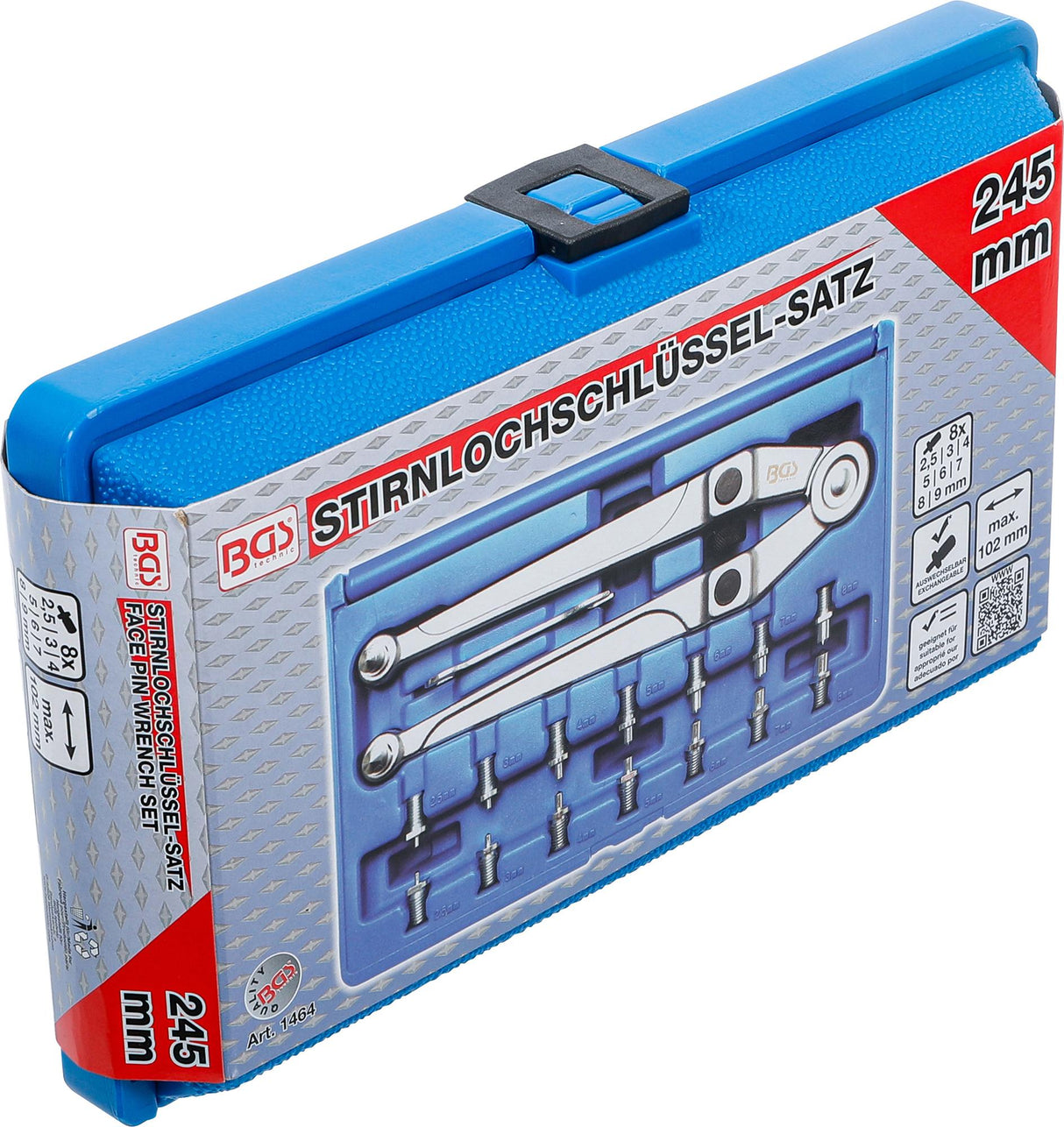 Diržo įtempimo įrankis su keičiamais kaiščiais | reguliuojamas | Ø 2,5 - 9 mm (1464)