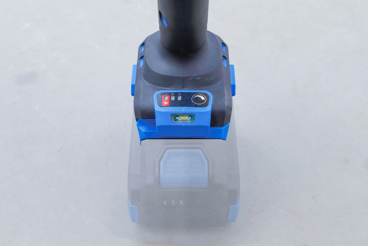 Akumuliatorinio smūginio veržliarakčio rinkinys | bešepetėlinis | 1200 Nm | 18 V | su įkraunama baterija ir greitu įkrovikliu (7391)