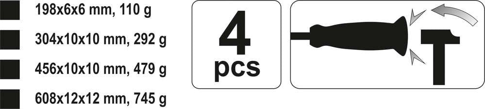 Svirčių rinkinys | 4 vnt. (YT-4730)