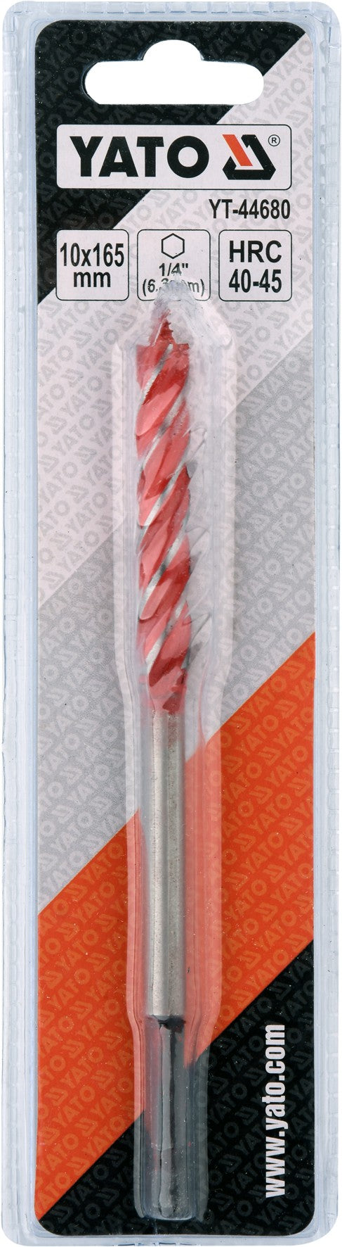 Spiralinis grąžtas medžiui | su hex (1/4") galu | 10 mm (YT-44680)