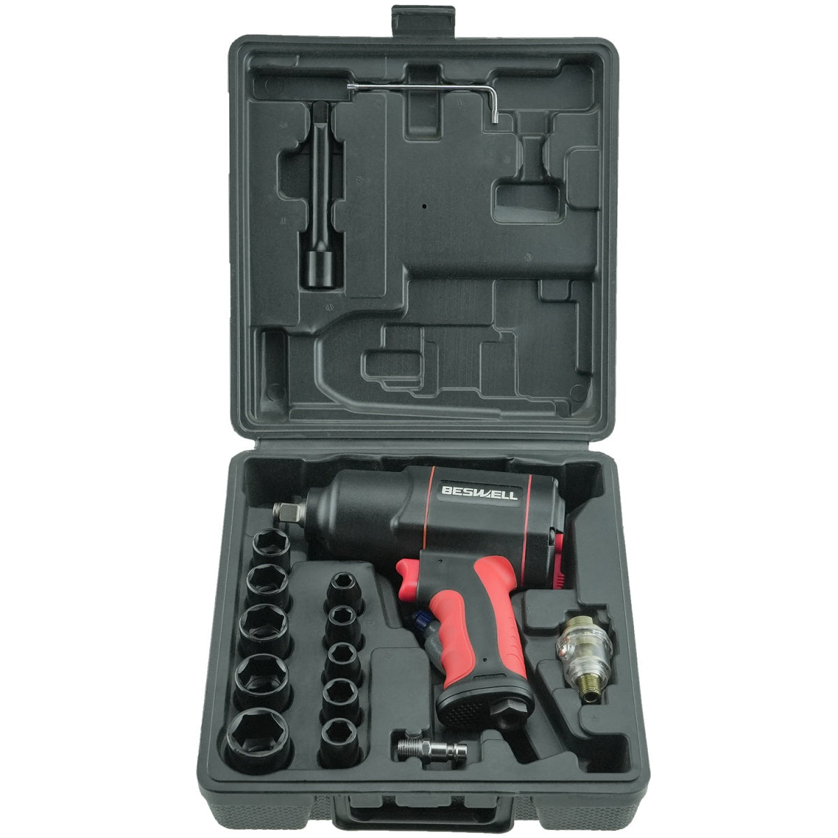 Pneumatinis smūginis veržliasukis | 12,5 mm (1/2") | 1600 Nm | su rinkiniu (AKP-01)