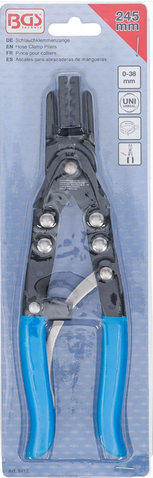 Replės įvairaus tipo žarnų sąvaržoms | 245 mm | 0 - 38 mm (8412)