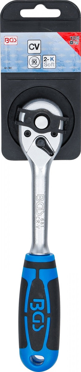 Terkšlinis raktas reversinis | tiesus | smulkūs dantukai | 10 mm (3/8") (681)