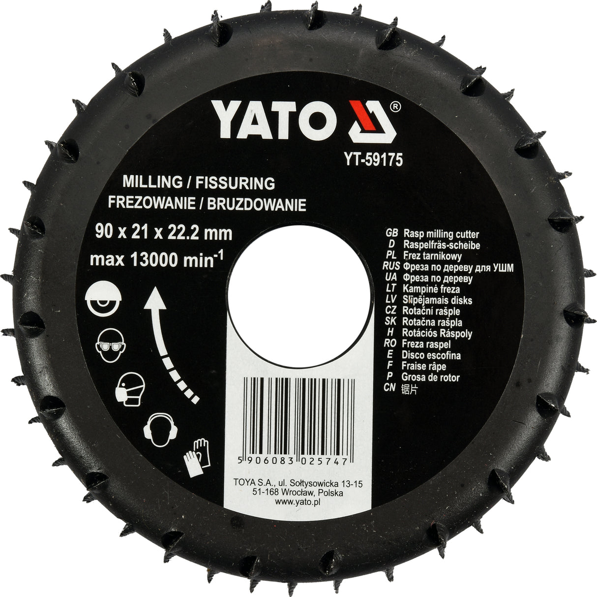 Diskas / freza medžiui | 90 mm / 21 mm (YT-59175)