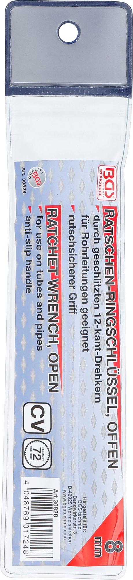 Raktas terkšlinis atviras | 8 mm (30828)