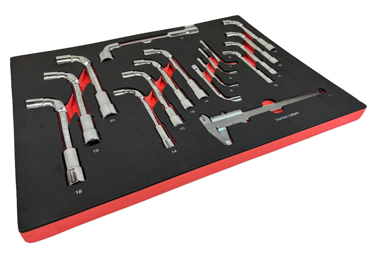 Įrankių spintelė ant ratukų | metalinis starviršis | su įrankiais | 7 stalčiai / 1 durelės | 322 įrankiai (H7002)