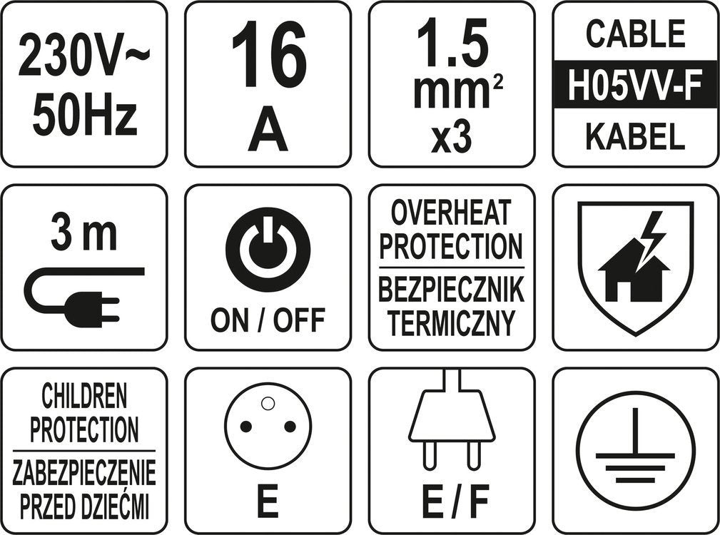 Elektrinis ilgintuvas | aliuminis | 5 lizdai | 1.5 mm² | 3 m (72372)