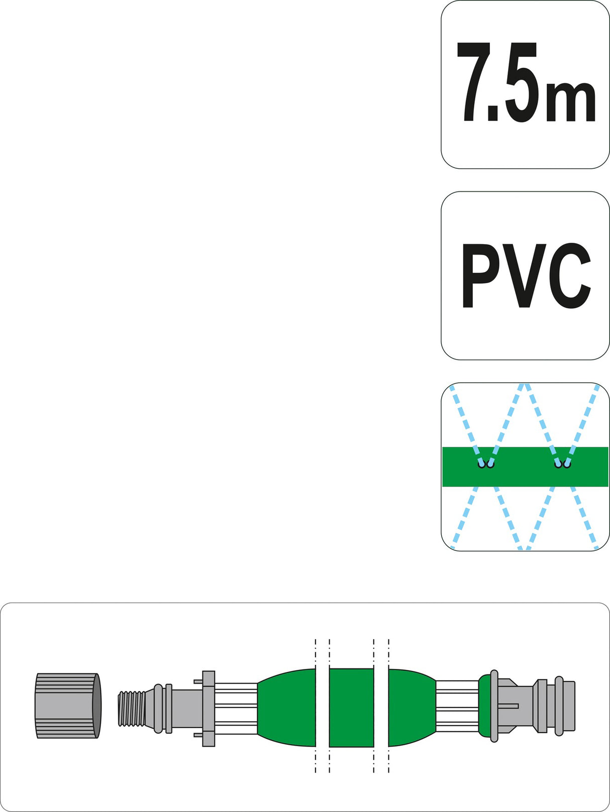 Žarna | vejos ir sodo augalų drėkinimui | 7.5 m (89360)
