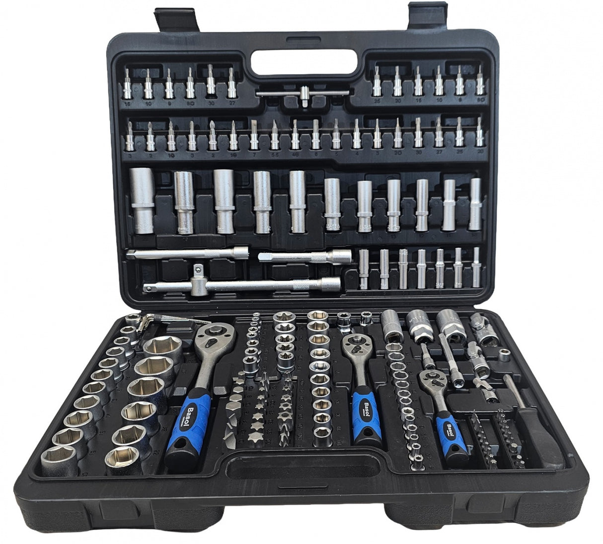 Įrankių rinkinys | 6.3 mm (1/4") / 10 mm (3/8") / 12,5 mm (1/2") | 173 vnt. (BS121173)