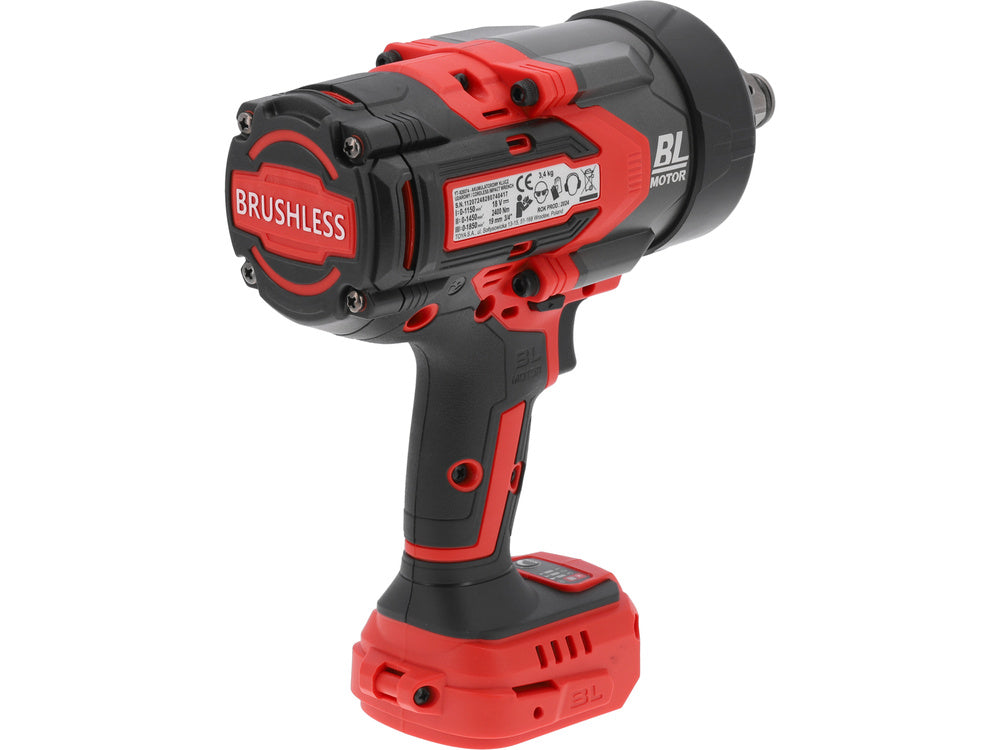 Bešepetėlinis smūginis veržliasūkis | M16 - M36 | 20 mm (3/4") | 2400 Nm | be baterijų (YT-828074)