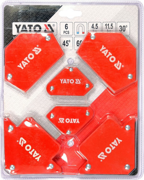 Magnetinių laikiklių rinkinys | suvirinimo darbams | 6 vnt. (YT-08679)