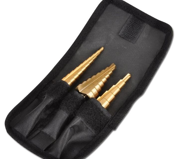 Grąžtai skylės (pa)platinimui pakopiniai | HSS4241 | 3-20 mm | 3 vnt. (SK1616)