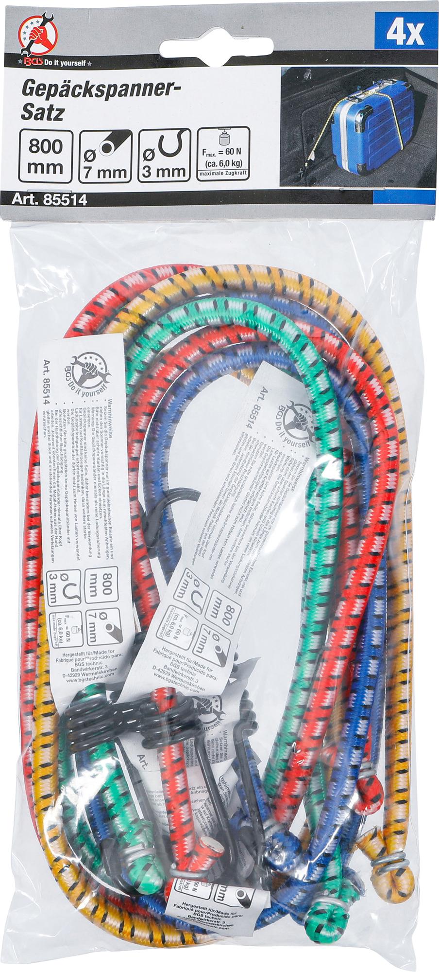 Bagažo diržų rinkinys | 800 mm | 4 vnt. (85514)