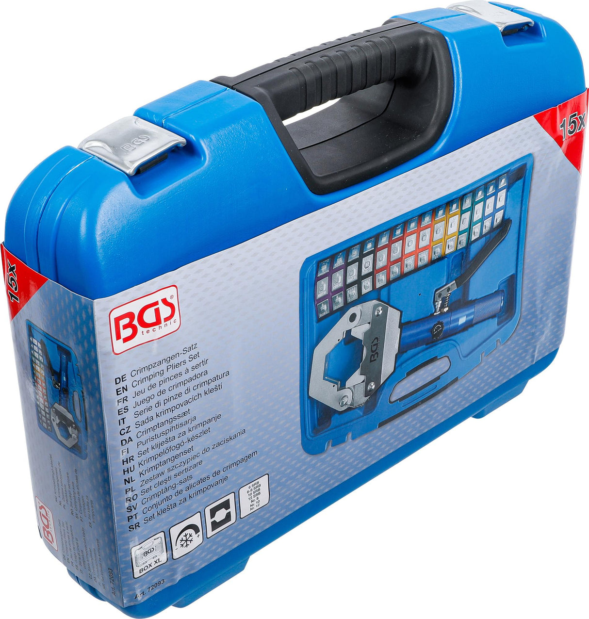 Užspaudimo replės su rinkiniu | hidraulinis | žarnų linijų jungtims (72093)