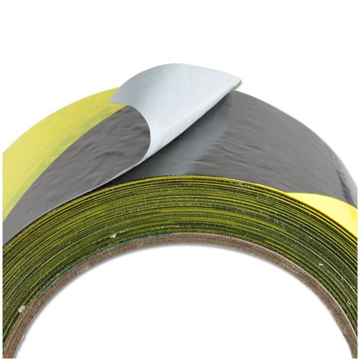 Lipni juosta įspėjama: juoda-geltona : 48MMx33M (75231)