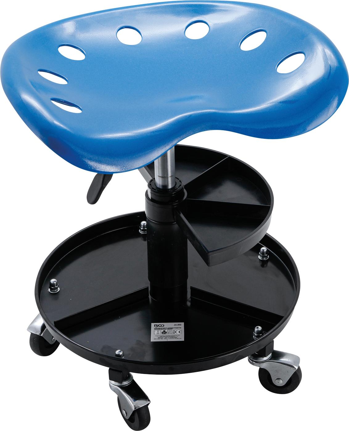 Mechaninė / pneumatinė kėdutė | su 2 lentynomis ABS | 440 x 350 mm (6820)