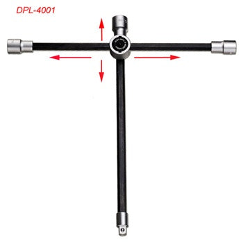 Keturių krypčių ratų veržliaraktis sunkvežimiams | 24 x 27 - 32 x 20 mm (3/4") (1458)