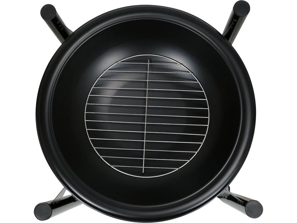 Plieninė krosnelė | grotelės | su malkų dėtuve | 58 X 58 X 55 cm (99914)