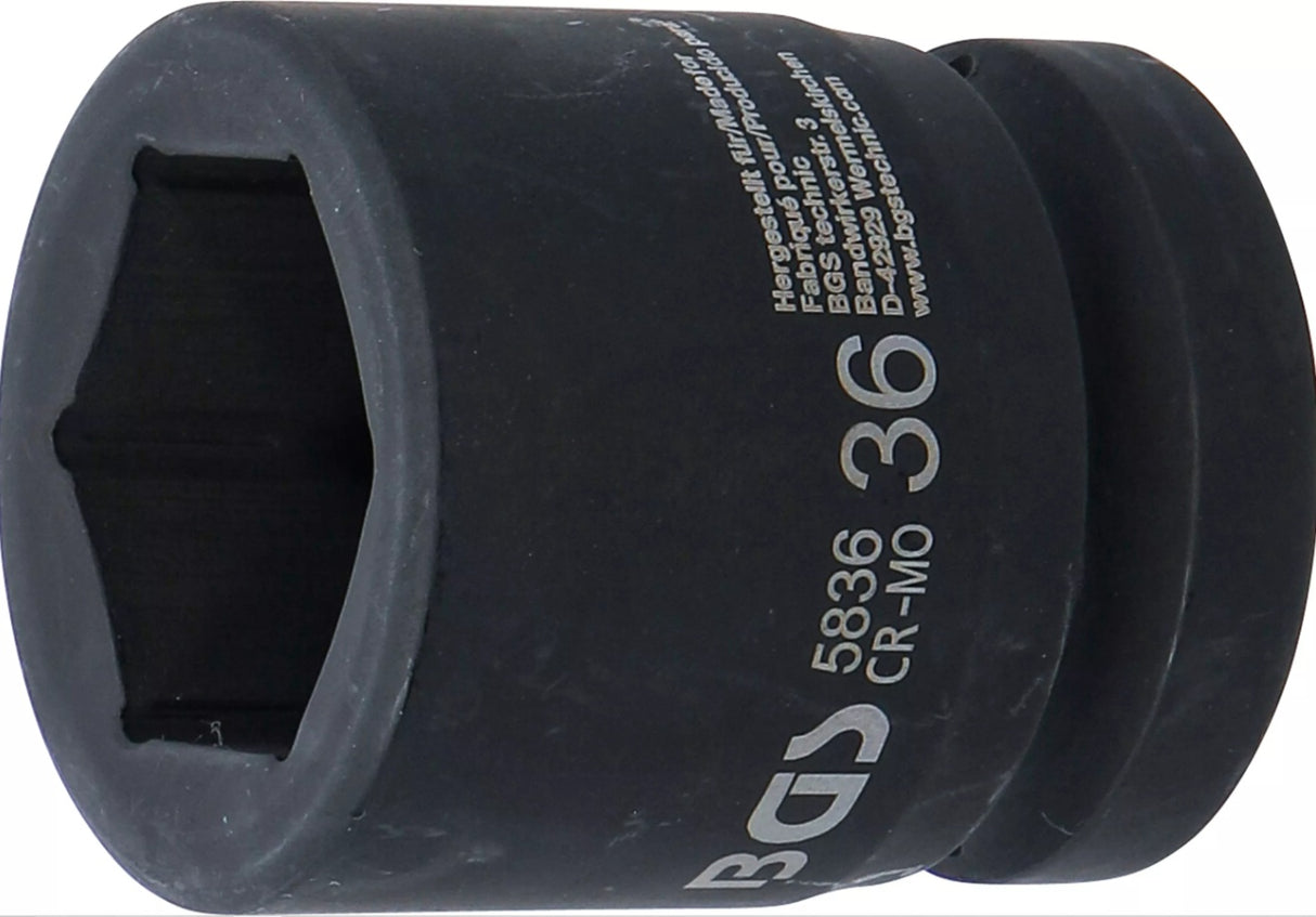 Smūginė galvutė šešiakampė | 25 mm (1") | 36 mm (5836)