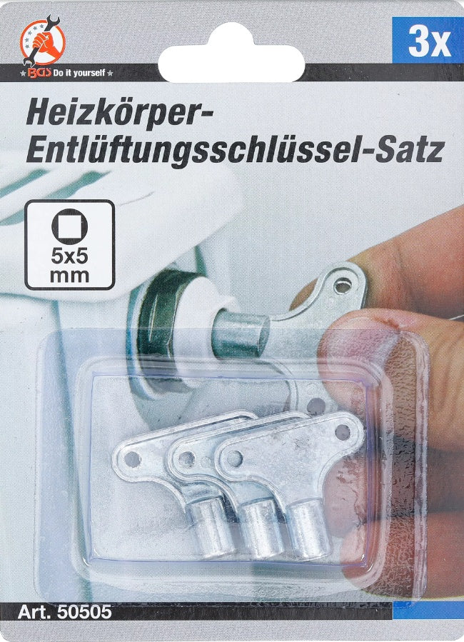 Radiatoriaus nuorinimo raktų rinkinys | 3 vnt. (50505)