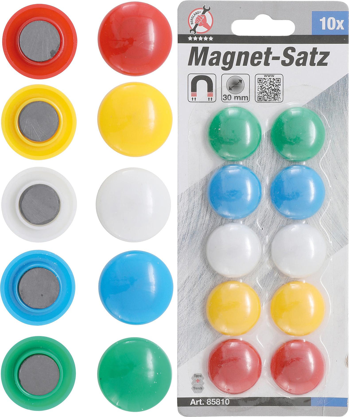 Magnetų rinkinys | Ø 30 mm | 10 vnt. (85810)
