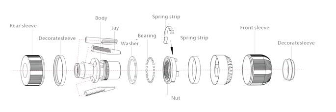 Griebtuvas grąžtui be rakto su rakinimo sistema, pusiau metalinis 2-13mm, 1/2"-20UNF (ES-790872)