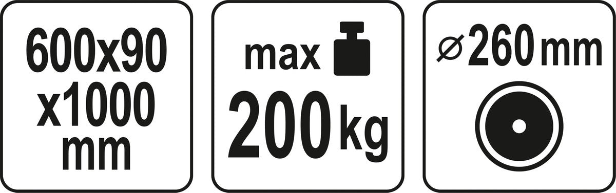 Vežimėlis | 2 ratai | skirtas didelėms plytoms gabenti | 200 kg (YT-37434)