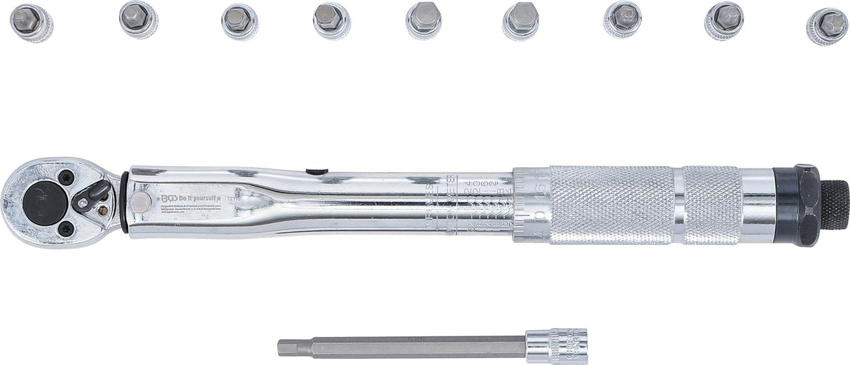 Sukimo momento veržliarakčių rinkinys | 6,3 mm (1/4") | 2–24 Nm | 11 vnt. (72118)