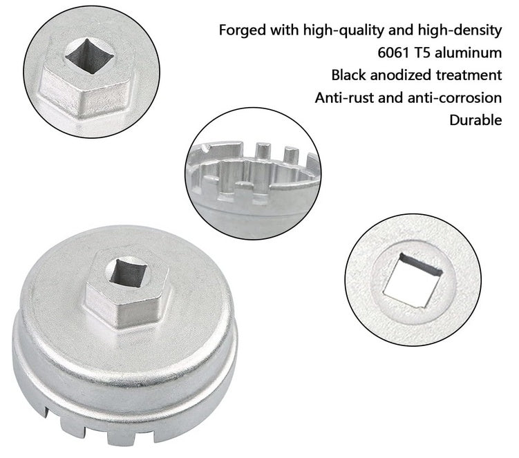 Lėkštelė tepalo filtrui | 14-kampų | Ø 64.5 mm | Toyota (OFW-65)