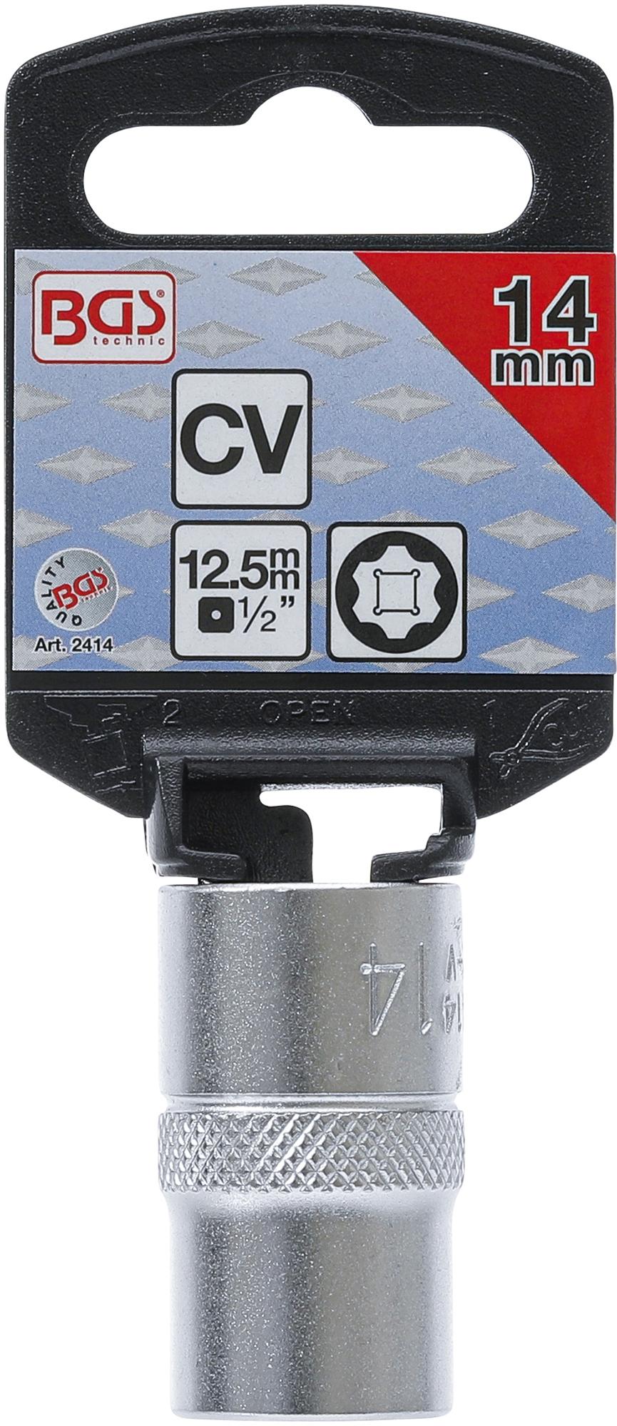 Galvutė šešiakampė | Super Lock | 12.5 mm (1/2") | 14 mm (2414)