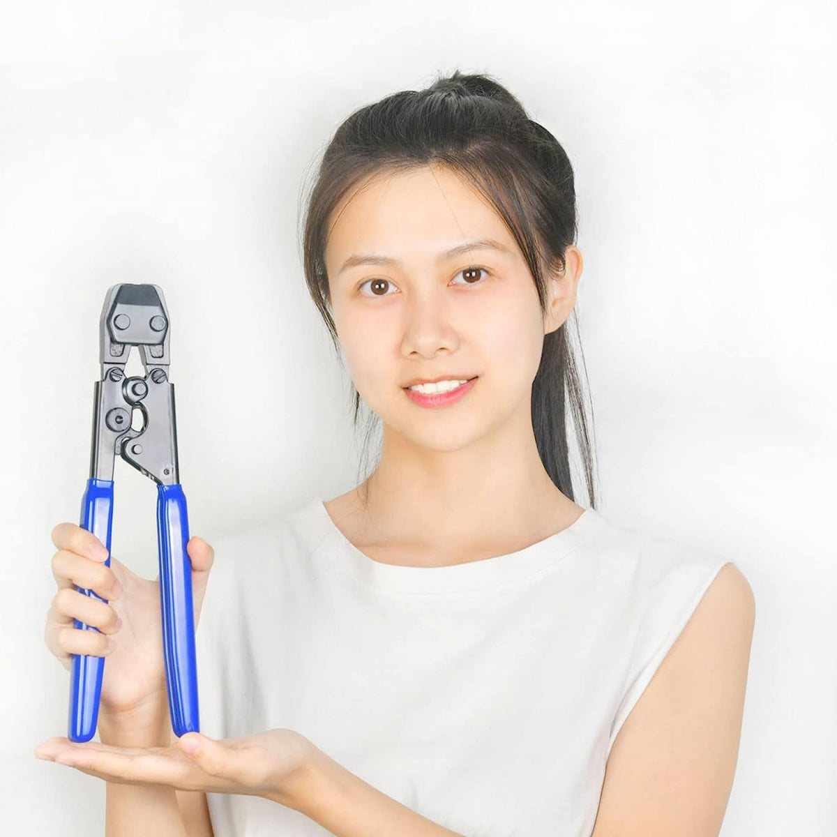 Nerūdijančio plieno sąvaržų užspaudimo replės | PEX CINCH | su rinkiniu (CH31)