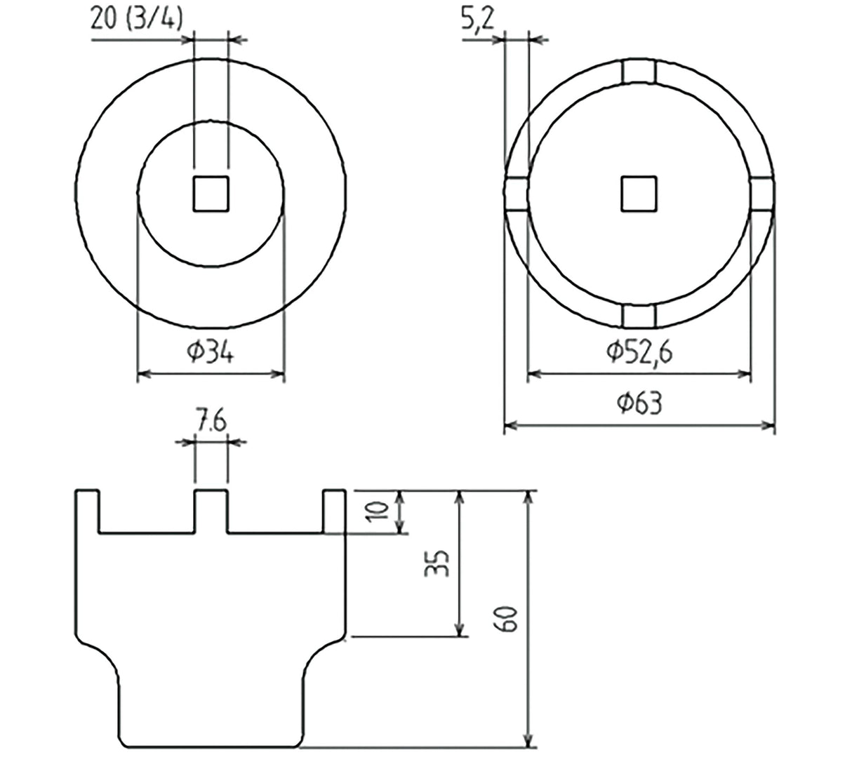 Galvutė šarnyrams | Mercedes-Benz M-Class (5420)