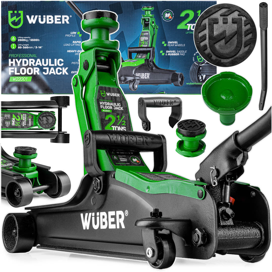 Žemo profilio hidraulinis domkratas su ratukais Wüber W22001 | 90-360 mm | 2.5 t (W22001)