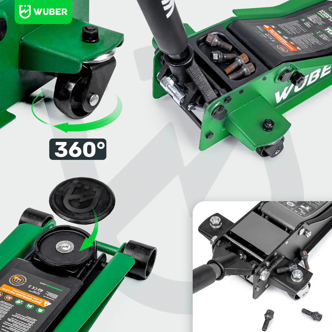 Žemo profilio hidraulinis domkratas su ratukais Wüber W22003 | dvigubas stūmoklis | 65-500 mm | 3 t (W22003)