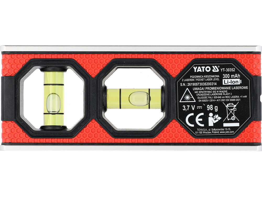 Kompaktinis mini gulsčiukas su magnetu (YT-30352)