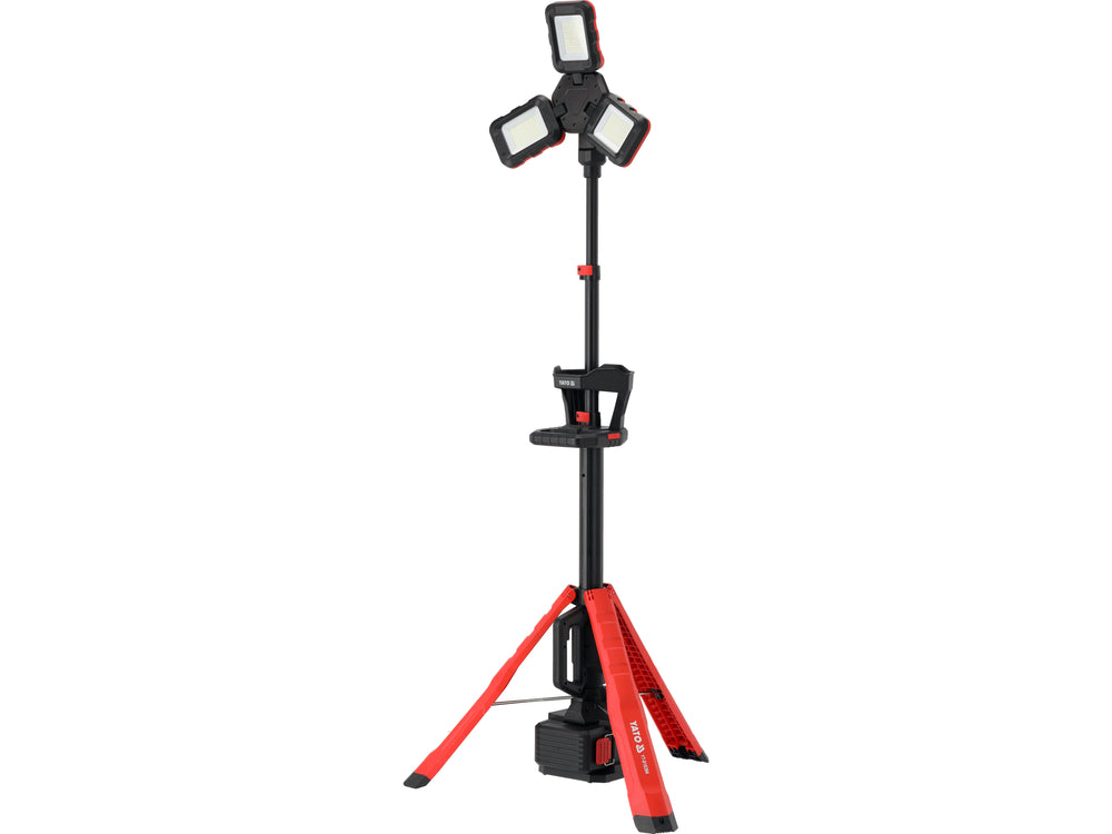 Hibridinis LED prožektorius su teleskopiniu stovu | 18 V / 230 V | 100 W | 10 000 lm (YT-818394)