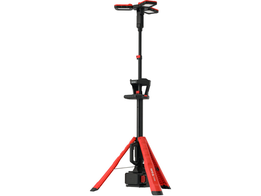 Hibridinis LED prožektorius su teleskopiniu stovu | 18 V / 230 V | 100 W | 10 000 lm (YT-818394)